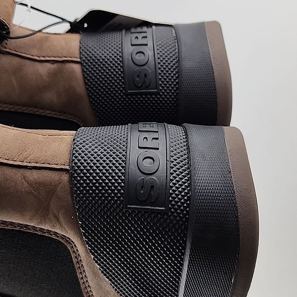 SOREL Men's Ankeny Chelsea Slip On Brown Waterproof Leather Short Boots Size 9 - Picture 10 of 16